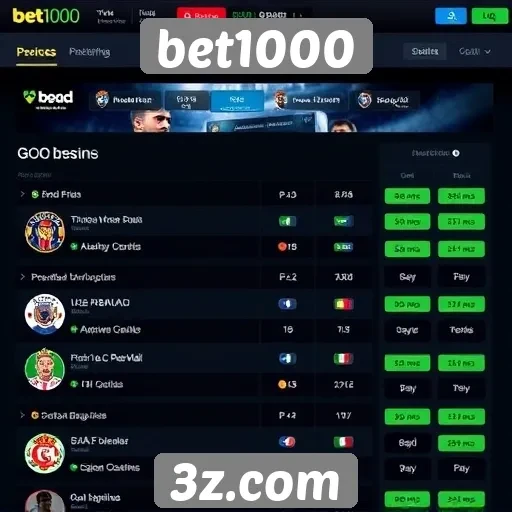 Apostas ao vivo no site bet1000